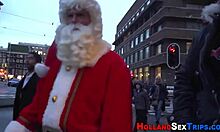 Dutch prostitute gets doggy style from Santa