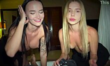 College girls get down and dirty in a hardcore threesome